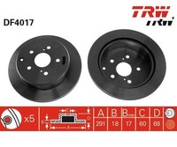 2 St. Bremsscheibe Trw DF4017 FüR Toyota Supra Previa