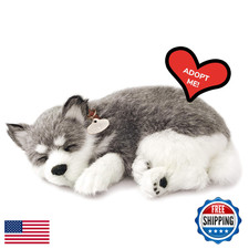 Perfect Petzzz Alaskan Husky Realistic Lifelike Stuffed Interactive Pet Dog