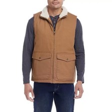 WP Weatherproof Men's Workwear Vest Sherpa Collar Harvest Tan Size XL