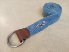 Vintage Hollister Belt 42 Blue Rope Belt Embroidered Logo Surf Preppy