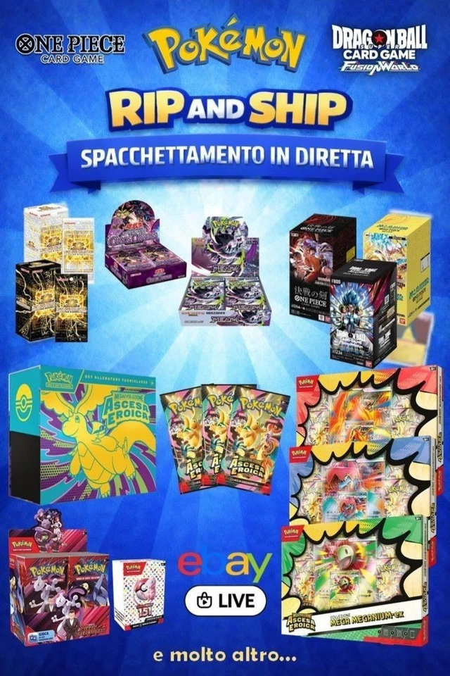 [LIVE] RIP & SHIP Pokemon, One Piece, Dragon Ball - Trova il PULL!