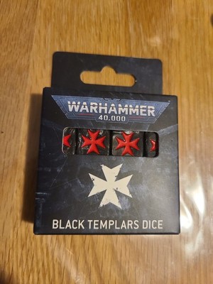 Limited Edition Warhammer 40K - Black Templars Space Marine Dice 2025 Edition