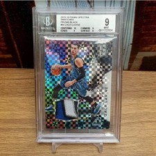 2015/16 Panini Spectra Prizm Black Zach Lavine Patch True 1/1 BGS 9