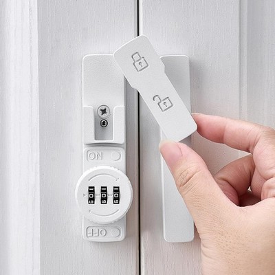 Matte White 180 Degree Mechanical Password Lock, 3-Digit Combination Keyless ...