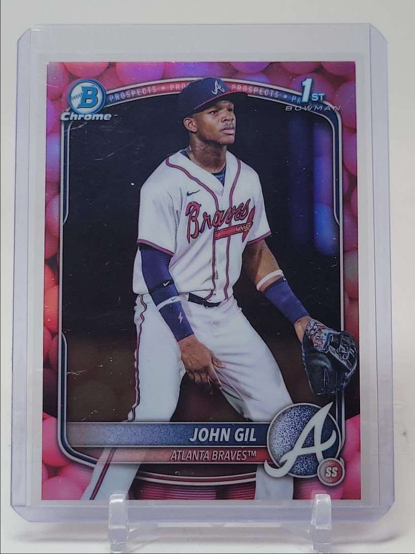 JOHN GIL 2025 BOWMAN CHROME 1ST GUMBALL SSP BRAVES Q4086