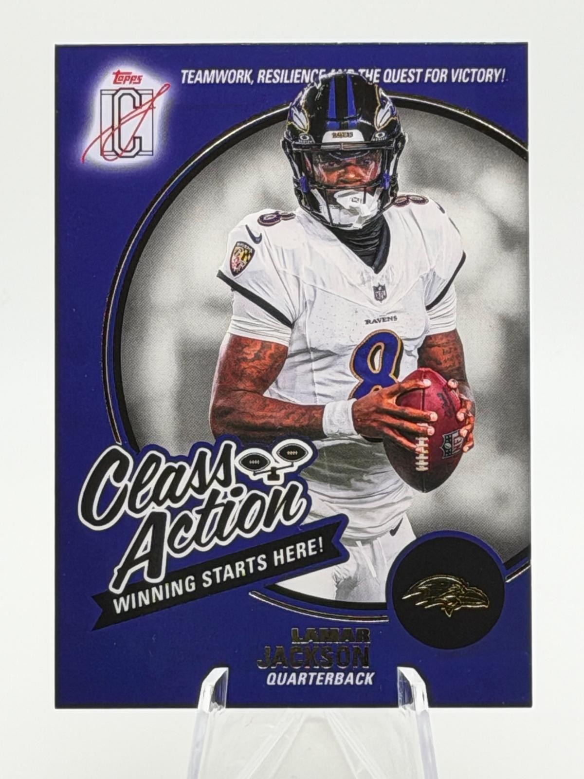 2025 Topps Signature Class #CA-3 Lamar Jackson Class Action Baltimore Ravens