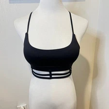 Black Ribbed Textured Knit Accented Trim Cozy Long Sleeve Top Women's