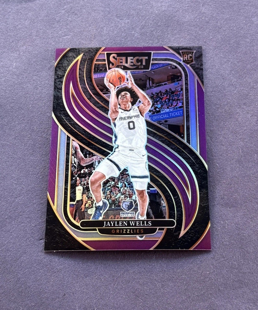 2024-25 Panini Select - Premier Level Jaylen Wells #188 Purple Prizm /99 RC
