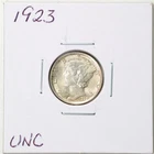 1923 10C Mercury Winged Liberty Silver Dime in UNC Condition #6238