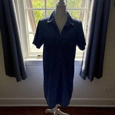 Old Navy Women's Blue Denim Shirt Dress M