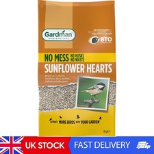 A06430 No Mess Sunflower Hearts For Wild Birds - 4kg, Multi-Colour 10.25 per kilo
