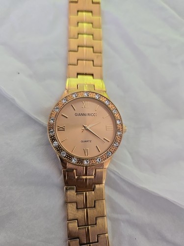 Gianni Ricci Ladies Quartz Watch Faux Stones Textured Bracelet Working 33 mm - Bild 13 von 24