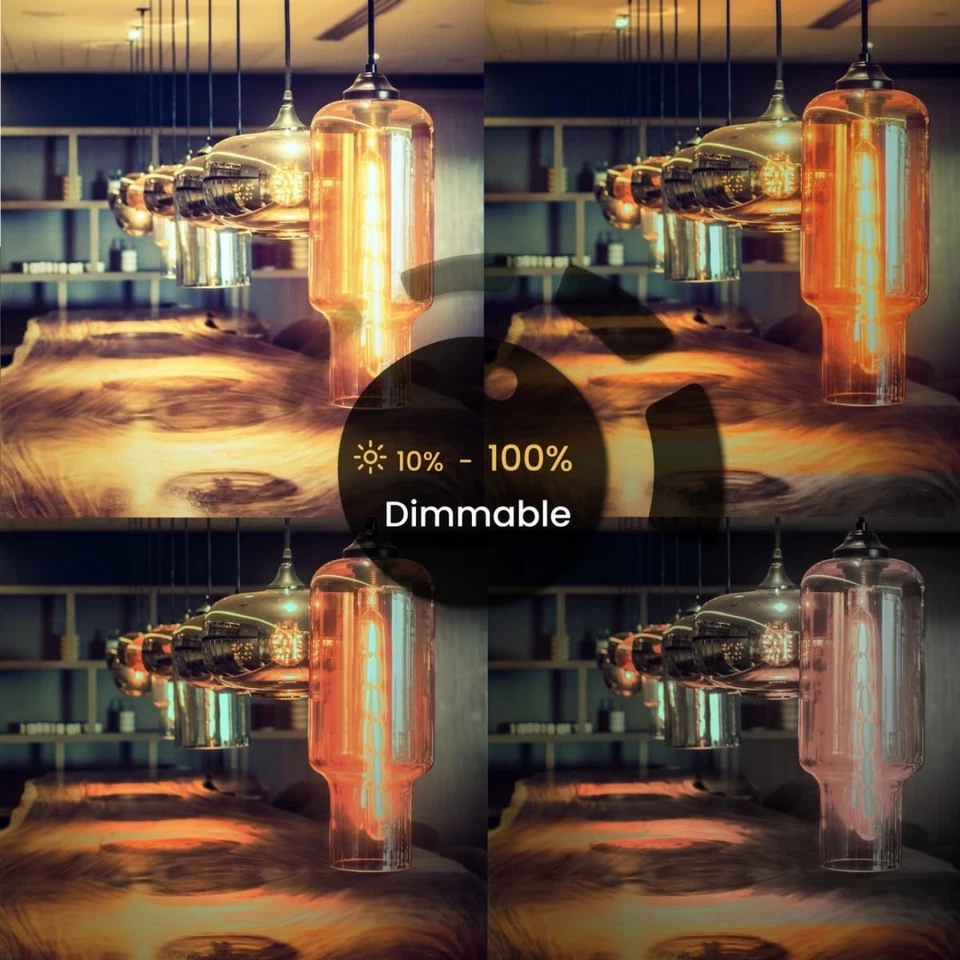 6 Pack T10 Tubular Light Bulbs, 40W Bulb, Clear 5 In (6 Pack), Warm White 40w - Image 2 of 4