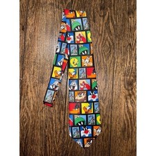 Looney Tunes Stamp Collection Warner Brother 1997 USPS Postage Stamp Neck Tie