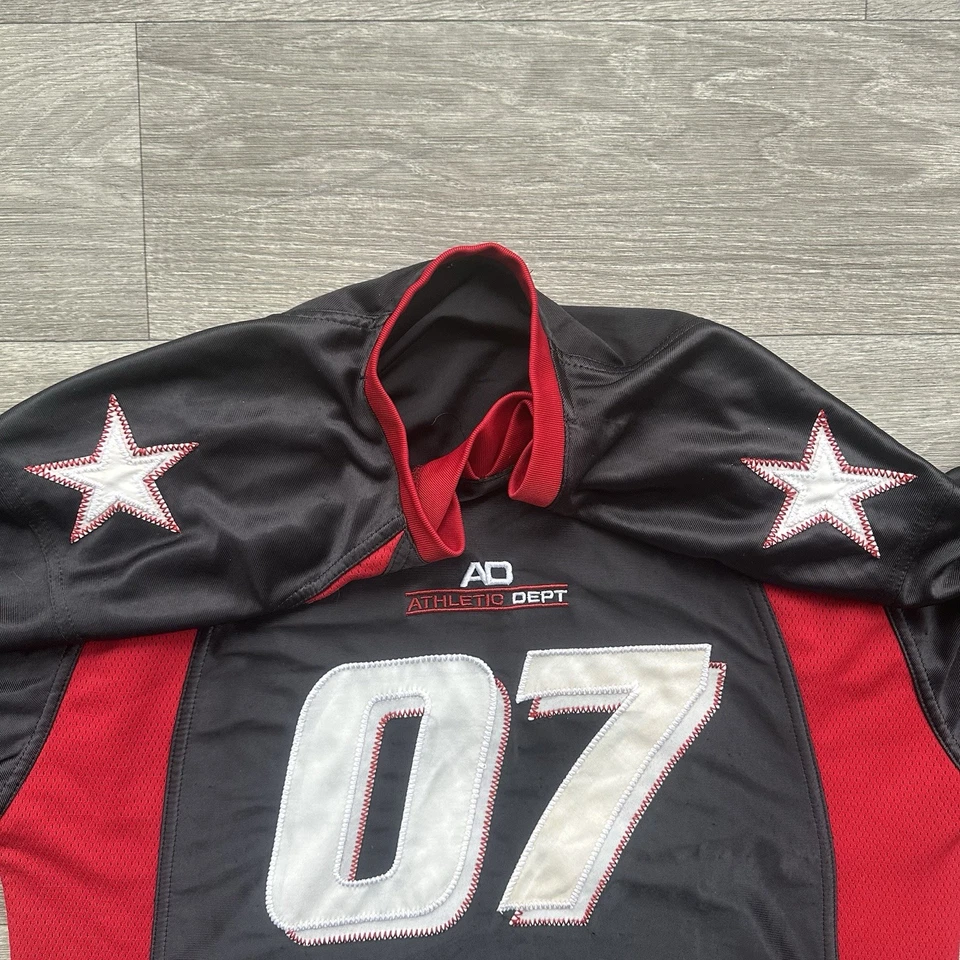 Camiseta de fútbol vintage Athletic Works Athletic Dept bordada 07 para hombre XL Y2K Foto 4 de 4
