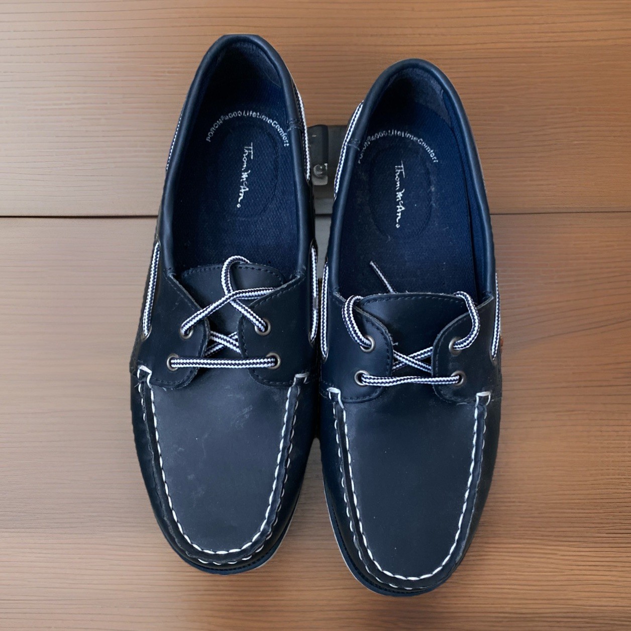 Thom McAn Men's Bruce Navy Blue  Loafers Slip-on Boat/Deck Shoes 7.5 M