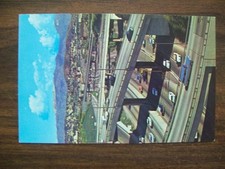 Vintage Postcard - Harbor Freeway Los Angles - Used - 1950"s Cars - (960)