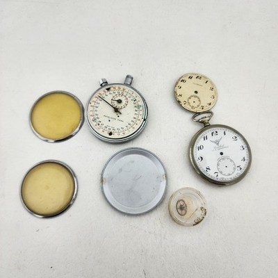 Vintage Watch Parts Lot Excelsior Park Chronograph Cortebert TCDD Pocket Watch