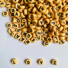 100-500PCS Acrylic Colorful round Letter Beads Alphabet Spacer Loose Beads for J