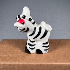 Fisher Price Little People Zoo Safari Zebra Animale Figura 2007 Mattel