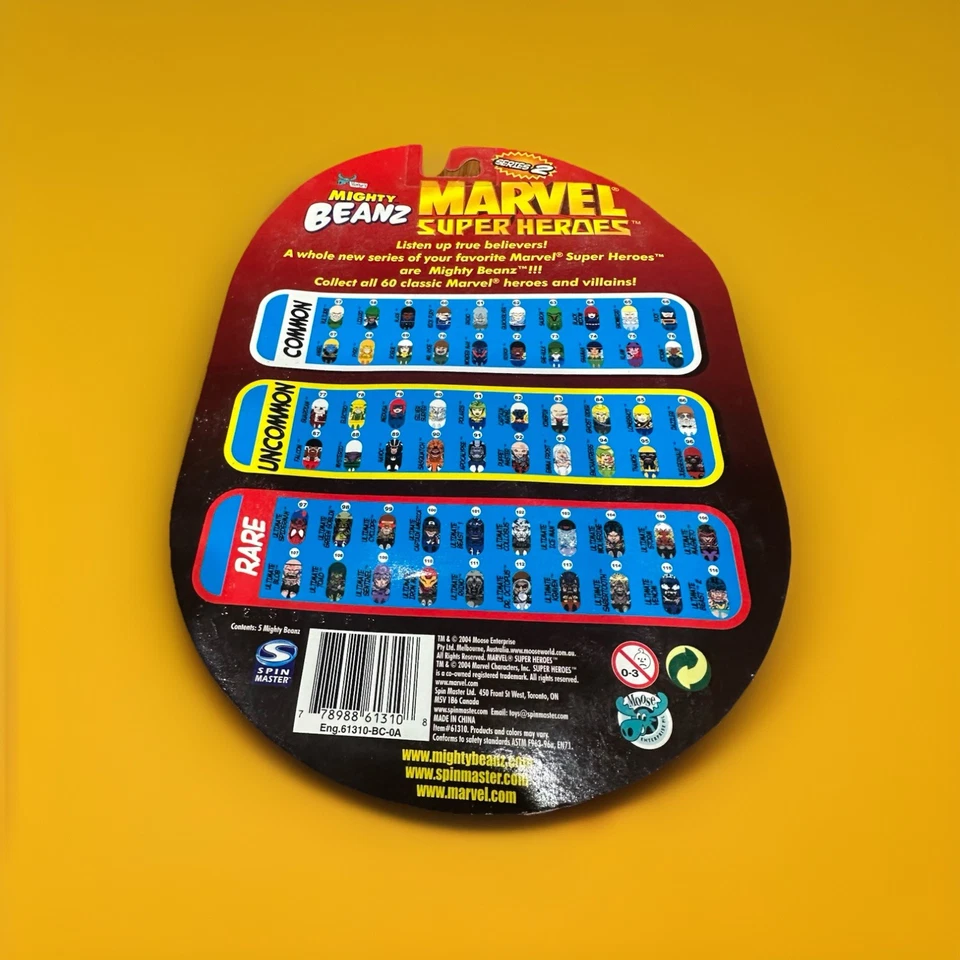 Moose's Mighty Beanz Marvel Super Heroes Series-2 Beanz 5 Beans Spin Master 2004 Foto 2 de 2