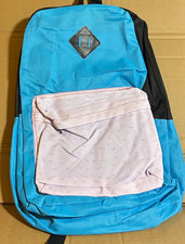 Unisex Kids Backpack Blue Black White Animal Print Polyester Zip Outer Pockets