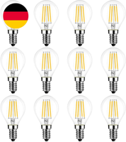 Lvwit 4W E14 Filament LED Lampe GlüHfaden P45 Tropfenform, 2700K Warmweiß, Ersat