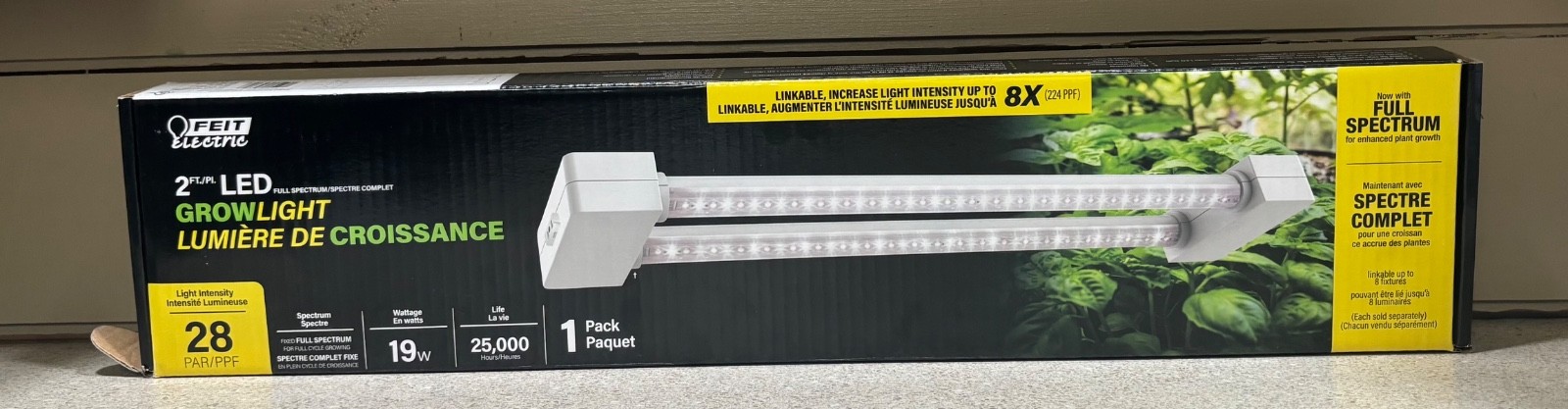Feit Electric Vertical Mount 2 Ft Full Spectrum LED Hydropon