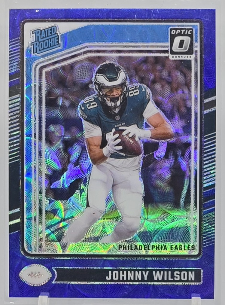 2024 Panini Donruss Optic Rated Rookie Johnny Wilson #256 Blue Scope Prizm Eagle