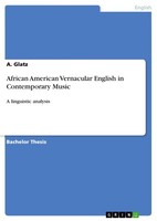 African American Vernacular English In Contemporary Music (Buch)