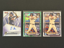 2024 Bowman Draft Blake Burke Green Lunar + Base & 2025 Bowman Best Autograph