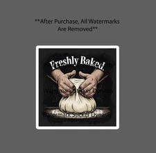 Freshly Baked Sticker Waterproof Decal Baker Baking Home Dough Handmade Gift NEW