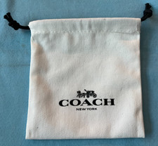 Coach New York Dust Bag White Drawstring Small Pouch Authentic Jewelry