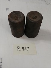 Antique Cast Iron Ogee Shelf Clock Weights, Set of 3 — listing 6