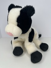 Vintage 2000 Animal Alley Cow Plush Beans Toys R Us Rare Spot 11" Cow Stuffy