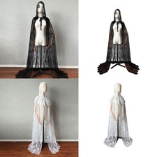 Kapuzenumhang, langer Umhang, Halloween-Kost&uuml;m, Gothic-Kapuzenumhang in voller