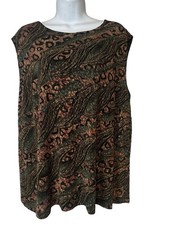 N Touch Vintage Ladies 3X Textured Sleeveless Top Made In USA
