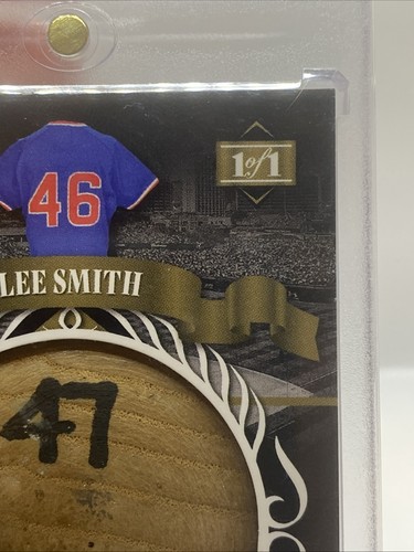 2022 Leaf Lumber Lee Smith Game Used Bat Knob Relic #1/1 SP SSP HOF - Picture 2 of 3
