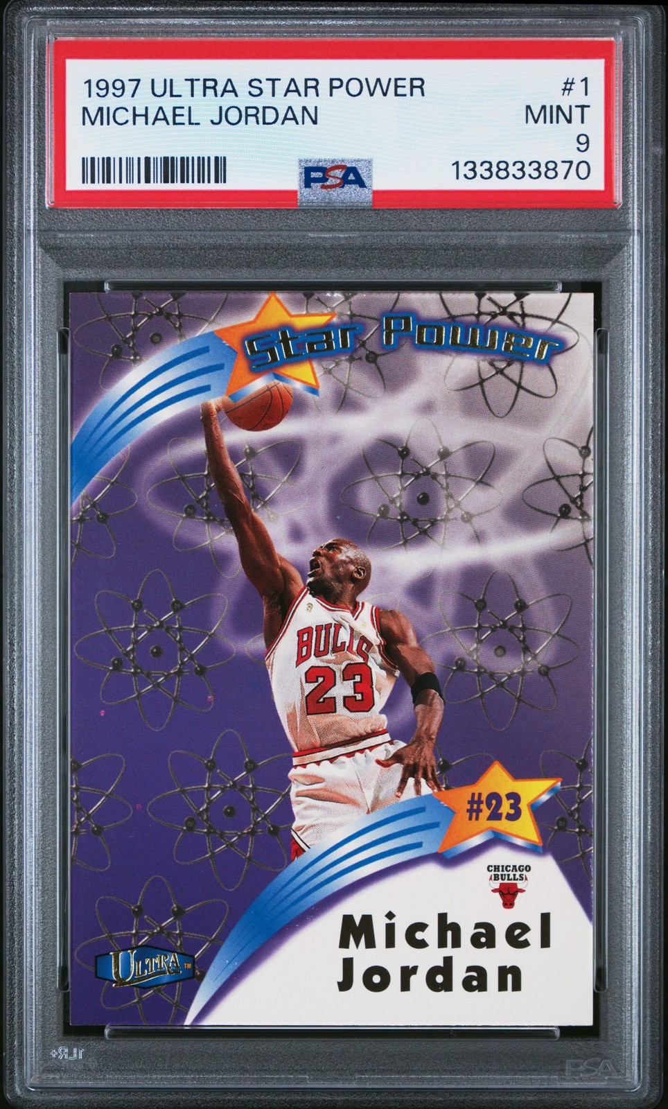 1997 ULTRA STAR POWER #1 MICHAEL JORDAN PSA 9