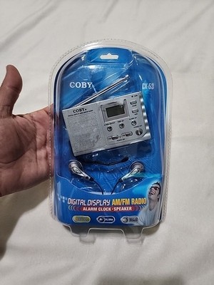 Coby CX-53 Digital Display AM/FM Radio Alarm Clock Speaker Earbuds New Sealed