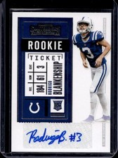 2020 Panini Contenders Rodrigo Blankenship Auto RC Rookie Ticket #227 Colts