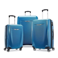 SAMSONITE WINFIELD 3 DLX HARDSIDE LUGGAGE SPINNERS 3 PIECE 20/25/28 Blue/Navy
