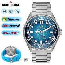Montre NORTH EDGE TRITON solaire – Titane – Style plongée