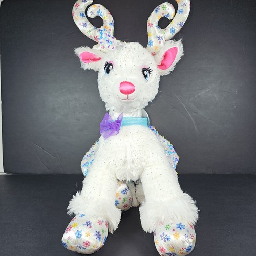 Build A Bear Glisten - White Sparkle Snowflake Reindeer Plush Stuffed Animal 16" - Picture 16 of 23