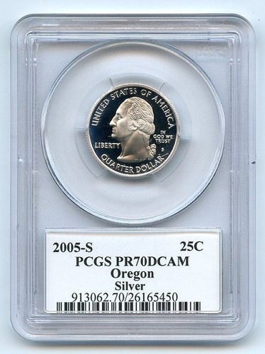2005 S 25C Silver Oregon Quarter PCGS PR70DCAM - Picture 2 of 2