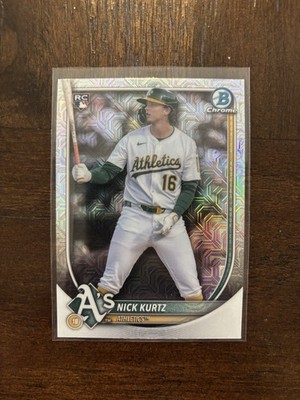 2025 Bowman Chrome Nick Kurtz Mojo RC, Athletic s, Pack Fresh!