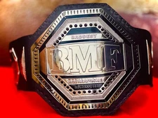 NEW UFC BMF Championship Replica Title Belt 2MM Brass Metal Plates Adult Size