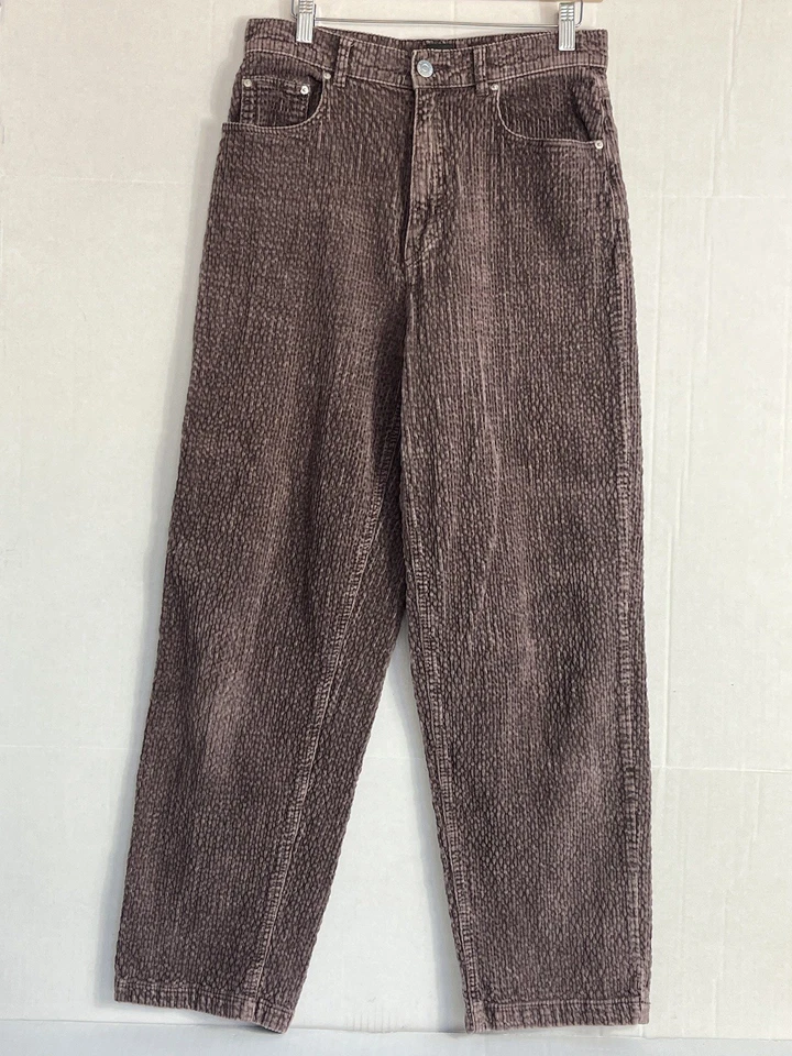 Pantalones de pana BDG Urban Outfitters para mujer holgados de tiro alto marrón talla 30 Foto 2 de 4