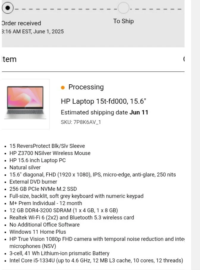 HP 15.6" Laptop i5-1334U 12GB Win 11 Home+ 256GB SSD w/BUNDLE -MSRP $1990 *READ* - Image 4 of 4