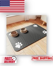Pet Feeding Mat-Absorbent Pet Placemat for Food and Water Bowl, with Waterproof